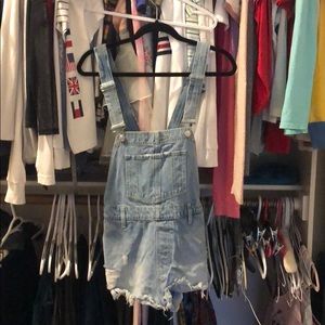 Free people short overalls